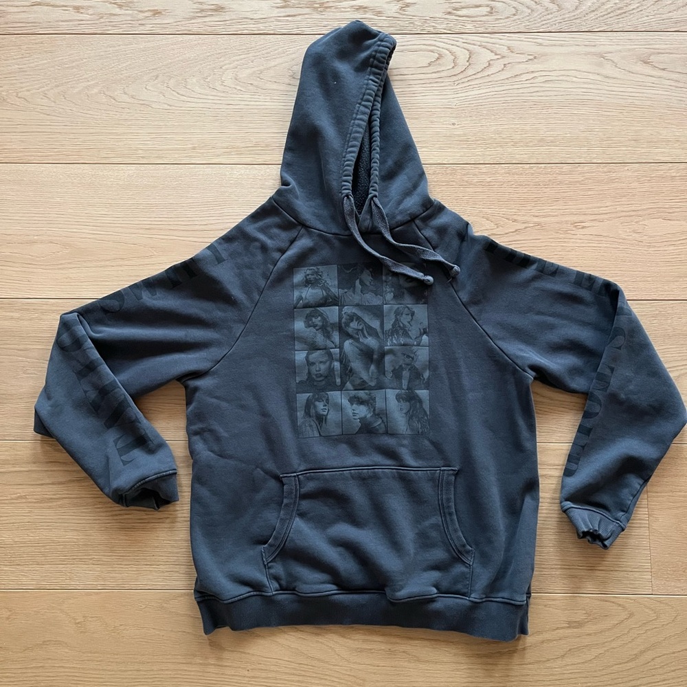 Taylor Swift Charcoal Grey Graphic Eras Tour Hoodie